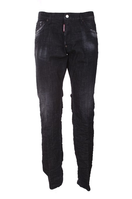 Shop DSQUARED2  Jeans: DSQUARED2 jeans in denim di cotone stretch.
Modello cool guy.
Vestibilità slim.
Lavaggio used.
Chiusura con bottoni.
Label logata sulla patta.
Maxi etichetta logata sul retro.
Composizione: 98% cotone 2% elastan.
Made in Romania.. S74LB1227 S30357-900